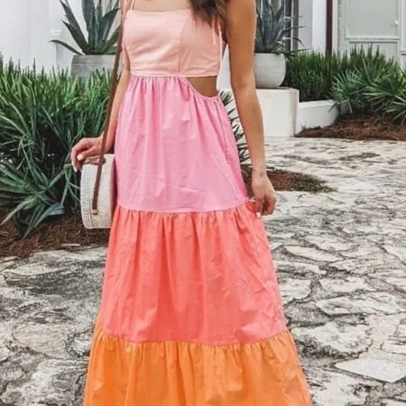 Altar’d State color block maxi dress - Picture 1 of 7